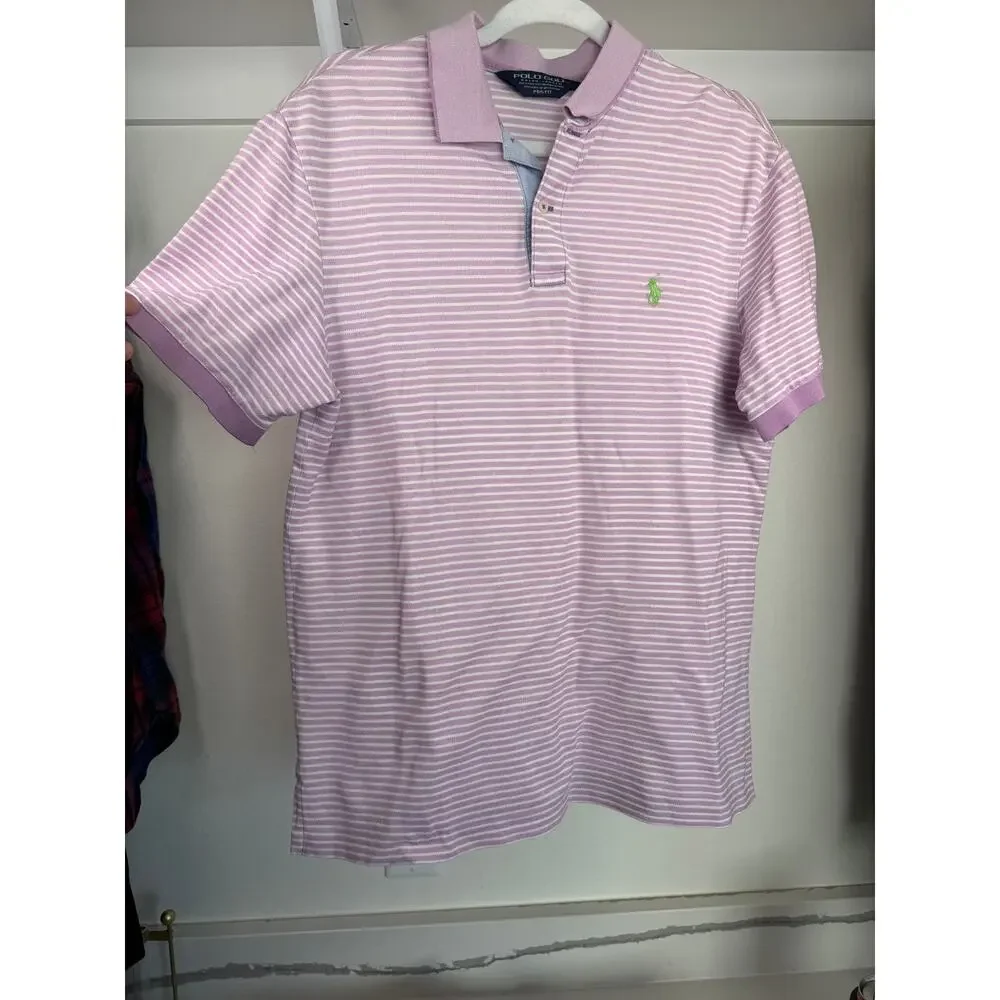 Polo Golf Ralph Lauren 100% Pina Cotton Pro Fit Polo Shirt Men’s Large Purple